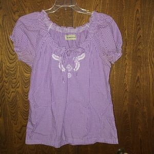 Cute cotton purple top